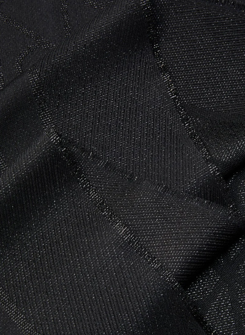 CALVIN KLEIN Allover Emblem Logo Shine Scarf